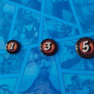 Tokens de dano LCG dos Campeões da Marvel 16mm/20mm/25mm