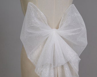 Sky Detachable Wedding Dress Bow, Wedding Bow, Bridal Bow, Large Wedding Bow, Bridal Gown Bow