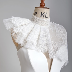 Victoria Detachable Cover Up, Bridal Jacket, Wedding Jacket, Shrug, Bridal Bolero, Lace Bolero, Bridal Top ,Bridal Separates