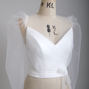 Adelaide Tulle Wedding Dress Topper, Wedding Jacket, Shrug, Bridal Bolero, Lace Bolero, Bridal Top ,Bridal Separates
