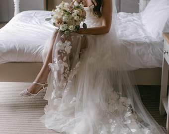 Sophia Detachable Train, Detachable Wedding Train, Wedding Train, Detachable Bridal Train, Removable Dress Train, Wedding Overlay