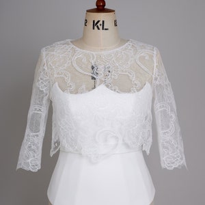 Isabella Bridal Jacket, Wedding Jacket, Shrug, Bridal Bolero, Lace Bolero, Bridal Top ,Bridal Separates