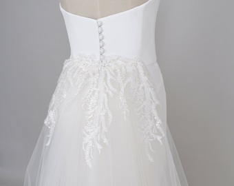 Gracie Detachable Train, Detachable Wedding Train, Wedding Train, Detachable Bridal Train, Removable Dress Train, White Wedding Train