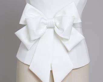 Emma Detachable Wedding Dress Bow, Wedding Bow, Bridal Bow, Large Wedding Bow, Bridal Gown Bow