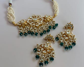 Conjunto de gargantilla Paachi kundan, moda femenina