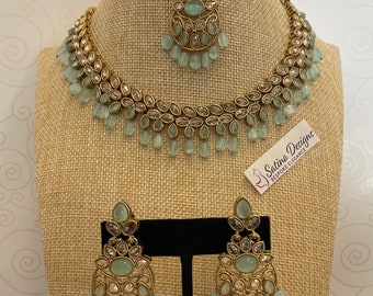 Simple polki set, ladies jewellery