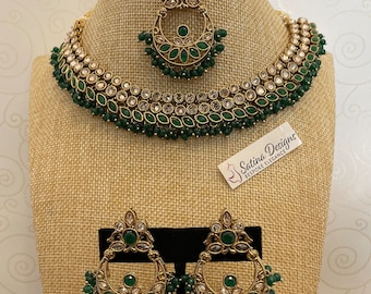 Pretty polki set, ladies fashion jewellery