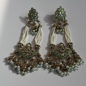 long Polki earrings image 3