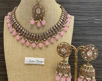 Simple reverse polki set, ladies jewellery