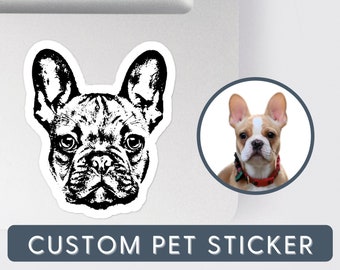 Custom Pet Sticker Using Your Pet Photo Custom Dog Sticker Custom Cat Sticker Custom Dog Decals Dog Stickers for Cars Dog Decals for Cars