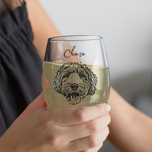 Custom Wine Glasses Using Pet Photo + Name Custom Cat Red Wine Glasses Personalized Dog Wine Stemless Glass Custom Pet White Wine Glass