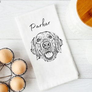 Custom Pet Tea Towel Using Pet Photo + Pet Name Personalized Cat Kitchen Towels Custom Dog Dish Towels Custom Dog Towel Custom Cat Towel