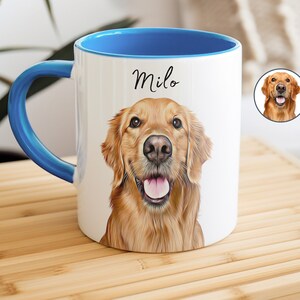 Custom Pet Mug Using Pet Photo + Name Custom Dog Mug Dog Coffee Cup Personalized Pet Mugs Dog Mom Mug Personalized Cat Dad Mug New Dog Mug