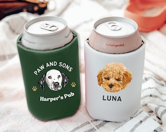 Benutzerdefinierte Haustier Cosie personalisierte Coozie Cooler Bier Hund Hochzeit Dosen Halter Slim Can Cosy Drink Can Lustige Skinny Can Cosies