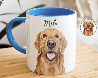 Tazza personalizzata per animali domestici utilizzando la foto dell'animale domestico + nome Tazza personalizzata per cani Tazza da caffè per cani Tazze personalizzate per animali domestici Tazza per mamma cane Tazza personalizzata per papà gatto Tazza nuova per cani