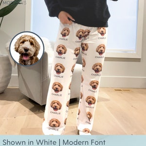 Custom Pet Pajamas Using Pet Photo + Name Personalized Dog Pajamas Custom Cat Pyjamas Dog Pjs Cat Pajamas for Women Puppy Christmas Pajamas