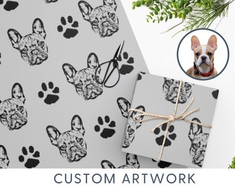 Custom Wrapping Paper Using Pet Photo Personalized Dog Christmas Wrapping Paper Cat Gift Wrapping Pet Gift Wrap Birthday Wrapping Paper