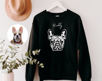 Pulls pour animaux de compagnie personnalisés à l’aide d’une photo d’animal + nom Pulls personnalisés pour chiens Pull personnalisés pour chiens Sweat-shirt personnalisés pour chiens Sweater personnalisés pour chats