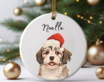 Gepersonaliseerd huisdierornament met foto en naam van huisdier - aangepast ornament Kersthondornament Gepersonaliseerd hondenornament aangepaste hond