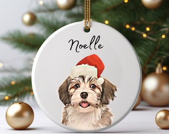 Gepersonaliseerde huisdierornament met foto van huisdier + naam - Aangepaste ornament Kersthondornament Gepersonaliseerde hondenornament Aangepaste hond