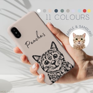 Custom Cat Phone Case Using Pet Photo + Name Custom Dog Phone Case Custom Pet Phone Case Personalized Phone Case Cat iPhone Case