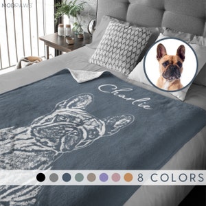 Personalisierte Haustier Porträt Decke mit Haustier Foto + Name Personalisierte Hundedecke Personalisierte Hundedecken Katze Bild Decke Haustier Hund Papa Geschenk
