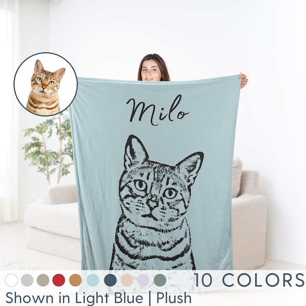 Custom Pet Blanket Using Pet Photo + Name Custom Cat Blanket Personalized Dog Blankets Dog Picture Blanket Pet Photo Blanket Face Blanket
