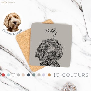Custom Pet Coasters Using Pet Photo + Name Custom Cat Coaster Custom Dog Coaster Dachshund Coasters Gifts for Dog Lovers Dog Dad Mom Gifts