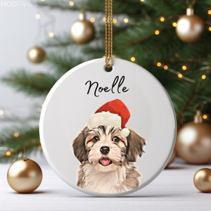 Personalisiertes Haustier-Ornament mit Foto + Namen des Haustiers – individuelles Ornament, Weihnachts-Hundeornament, personalisiertes Hundeornament, individueller Hund