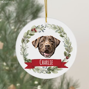 Personalized Pet Ornament Using Pet's Photo + Name - Custom Ornament Christmas Dog Ornament Personalized Dog Ornament Custom Dog Ornament