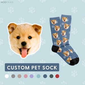 Custom Pet Photo Socks Personalized Pet Socks Custom Dog Socks Custom Cat Socks Fathers Day Gifts Cat Dad Gift Dog Dad Gifts Dog Face Socks