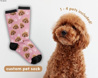 Custom Pet Photo Socks Personalized Pet Socks Custom Dog Socks Custom Cat Socks Fathers Day Gifts Cat Dad Gift Dog Dad Gifts Dog Face Socks