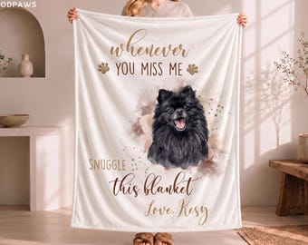 Custom Pet Picture Memorial Throw Blanket with Name Personalized Photo Keepsake Gift for Dog Owners Pet Loss Blanket