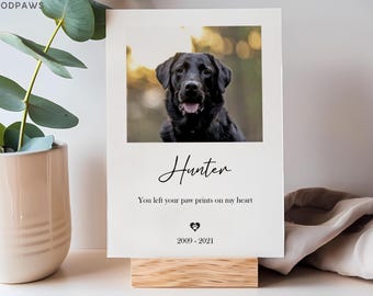 Custom Pet Dog Cat Memorial Plaque Using Pet Photo Personalized Pet Loss Sympathy Gift Pet Memorial Gift Custom Portrait Pet Remembrance
