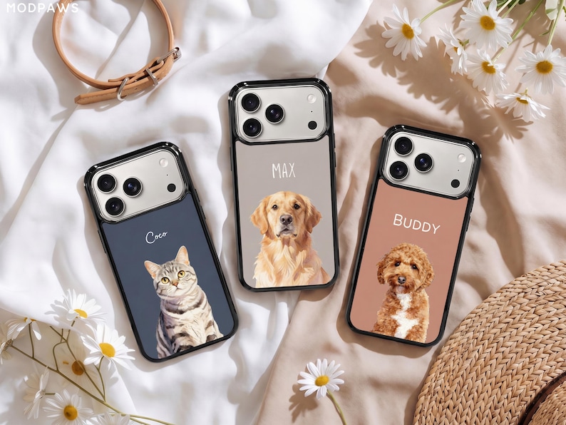Custom Pet Phone Case Using Pet Photo + Name Custom Dog Phone Case Custom Cat Phone Case Personalized Phone Case Cat iPhone Case image 19