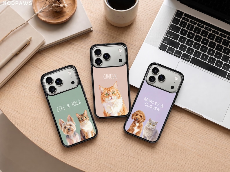Custom Pet Phone Case Using Pet Photo + Name Custom Dog Phone Case Custom Cat Phone Case Personalized Phone Case Cat iPhone Case image 3