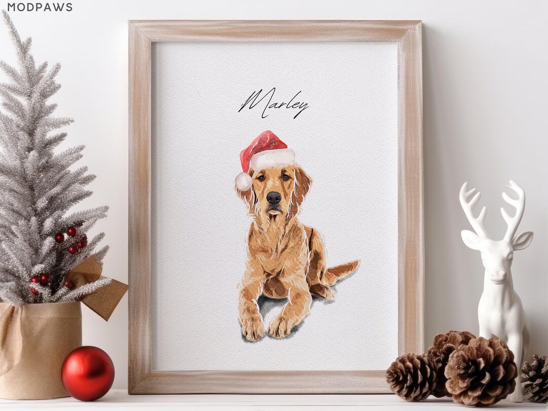 Custom Watercolor Portraits Using Pet Photo Personalized Digital Dog ...