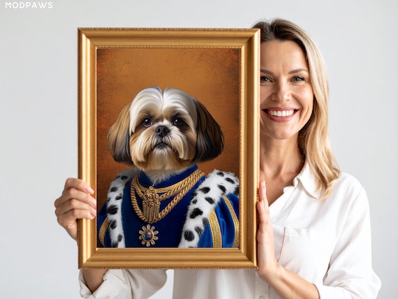 Custom Royal Pet Portraits Using Pet Photo Personalized Digital Dog Cat Pet Custom Pet Art Personalized King or Queen Pet Art Royalty