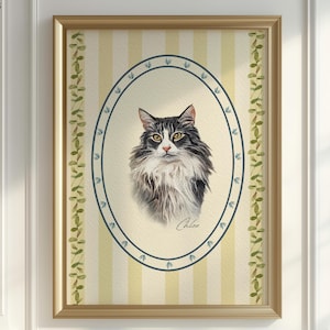 Custom Watercolor Portraits Using Pet Photo Personalized Digital Dog Portraits Cat Portraits Custom Dog Portraits Custom Horse Portrait