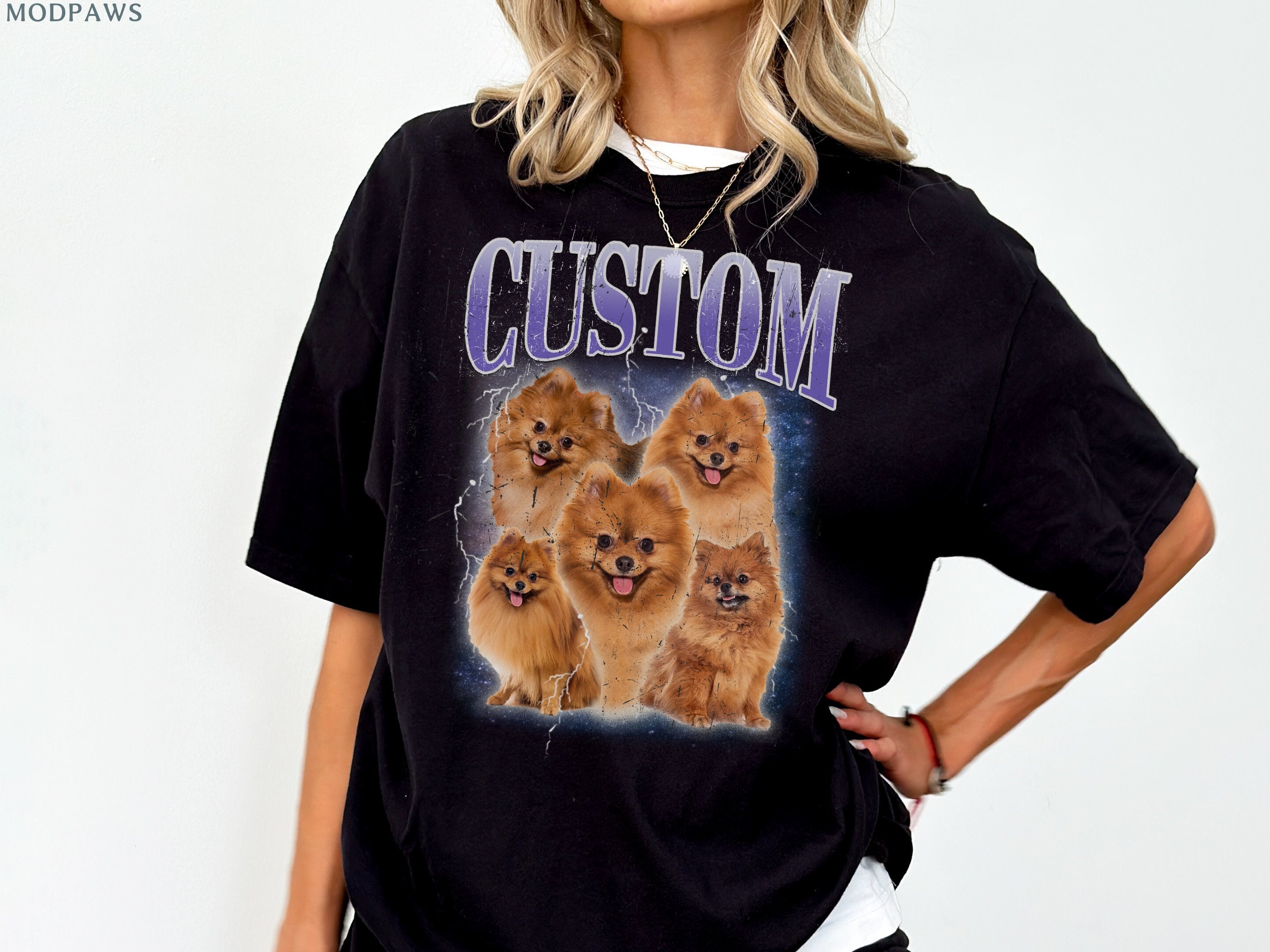 Custom Vintage Pet Shirt Pet Photo + Name Custom Dog