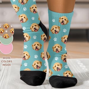 Custom Pet Photo Socks Personalized Pet Socks Custom Dog Socks Custom Cat Socks Fathers Day Gifts Cat Dad Gift Dog Dad Gifts Dog Face Sock