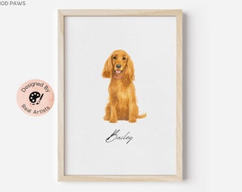 Custom Watercolor Pet Portraits Using Pet Portrait from Photo Personalized Dog Painting Cat Portraits Pet Memorial Gifts Custom Dog Memorial