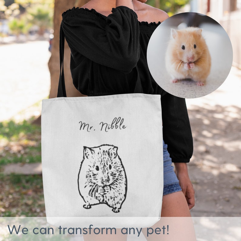 Custom Pet Bag Using Pet Photo Name Custom Dog Tote Bag Personalized Dog Bag Personalized Dog Travel Bag Custom Cat Tote Bag Dog Bag image 9