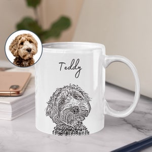 Custom Pet Mug Using Pet Photo + Name Custom Dog Mug Dog Coffee Cup Personalized Pet Mugs Dog Mom Mug Personalized Cat Dad Mug New Dog Mug