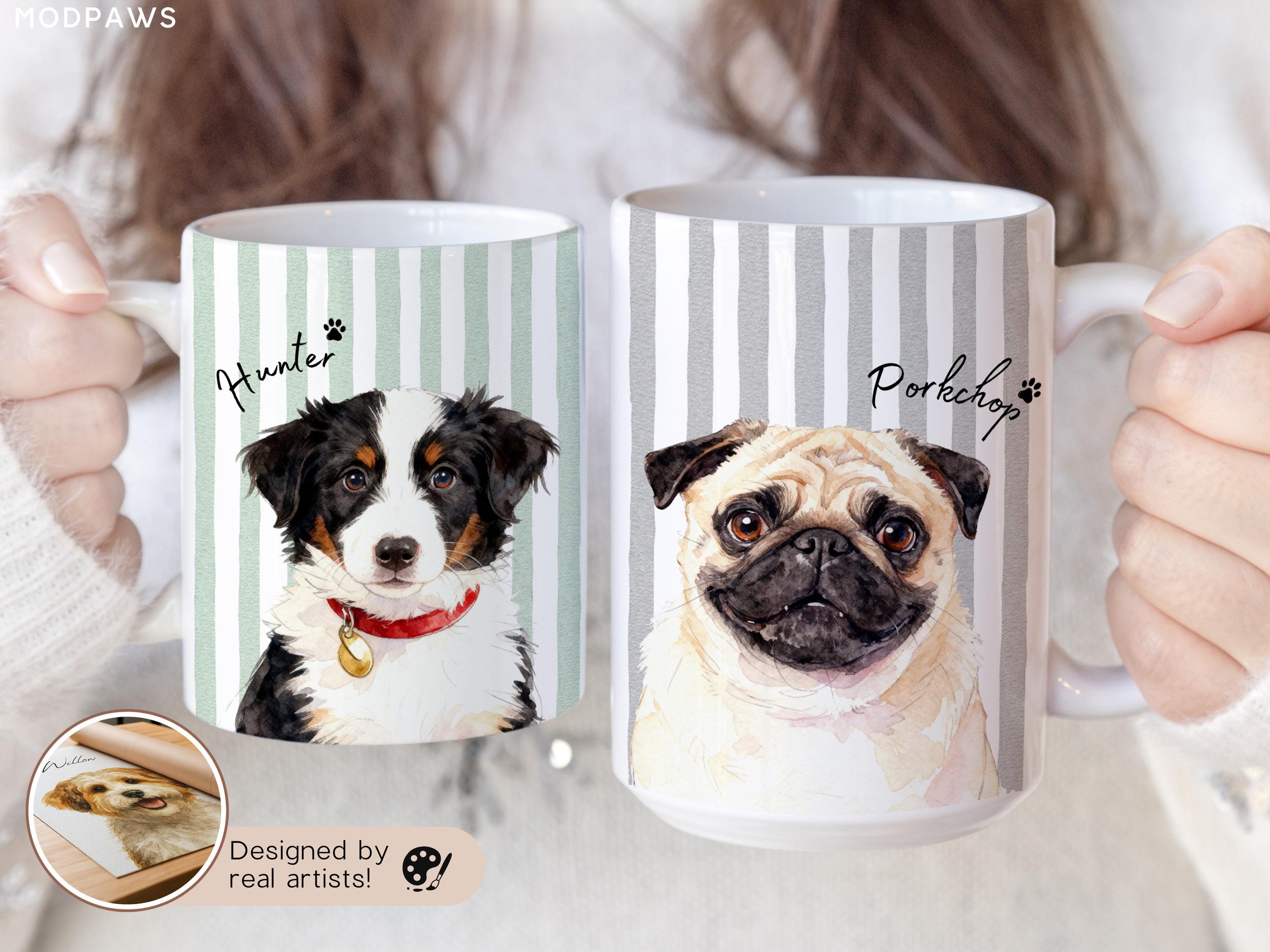 犬のストライプマグカップアート 犬のストライプマグカップアート 【公式通販】