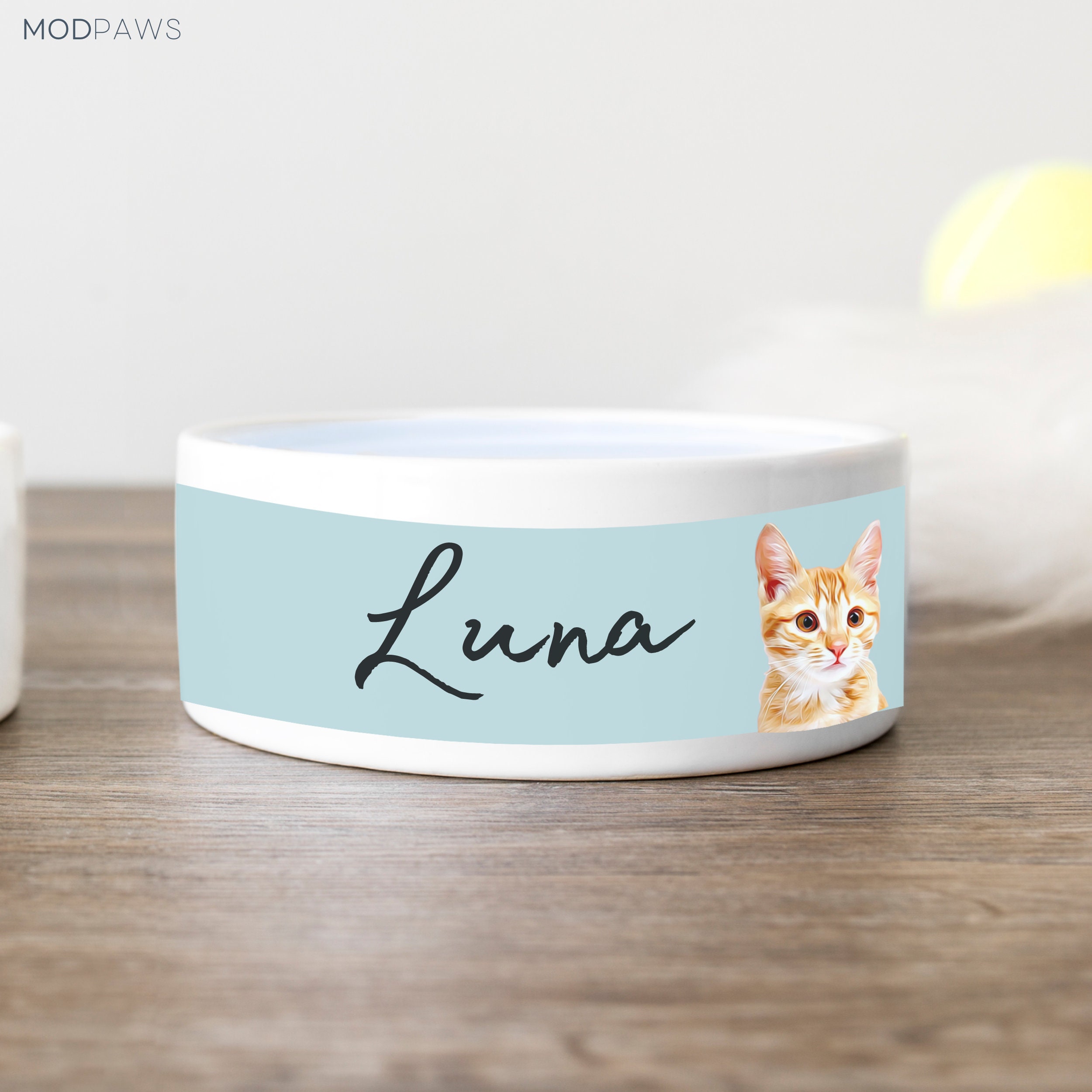 Agate Custom Dog Bowls Personalized Dog Bowl Cat Pet Bowl With Name Gift  for Pet Food Bowl Water Bowl Small Cat Bowls Ceramic 6 or 7 