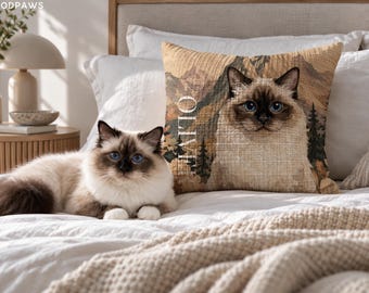 Personalisierte Kissenbezüge mit Katzenmotiv, Hundefoto und Tierporträt – Erinnerungsgeschenk