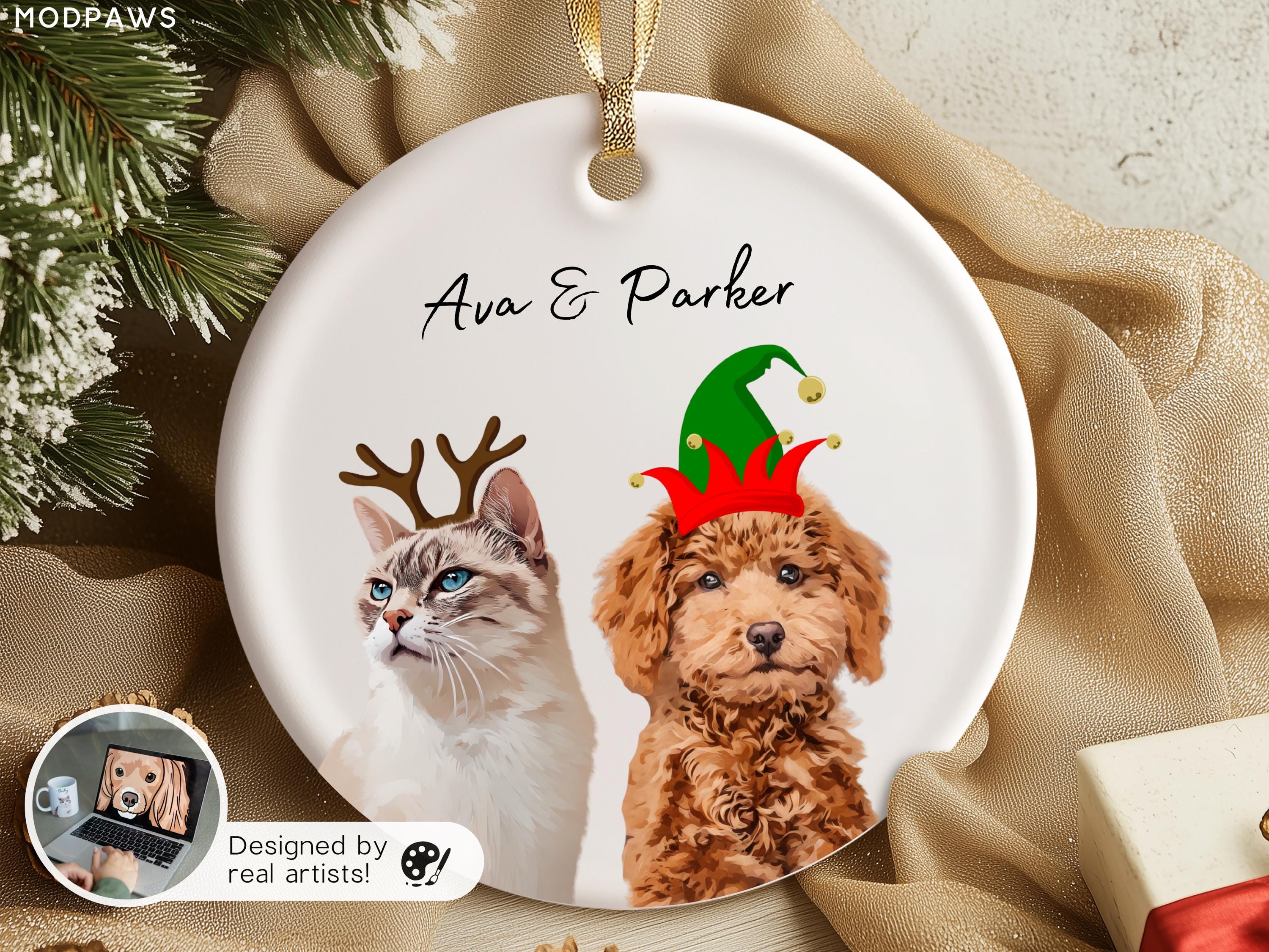 Personalized Pet Ornament Using Pet's Photo + Name - Custom Cat ...