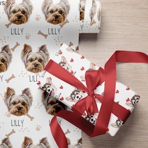 Custom Wrapping Paper Using Pet Photo Personalized Dog Wrapping Paper Cat Gift Wrapping Pet Gift Wrap Birthday Wrapping Paper