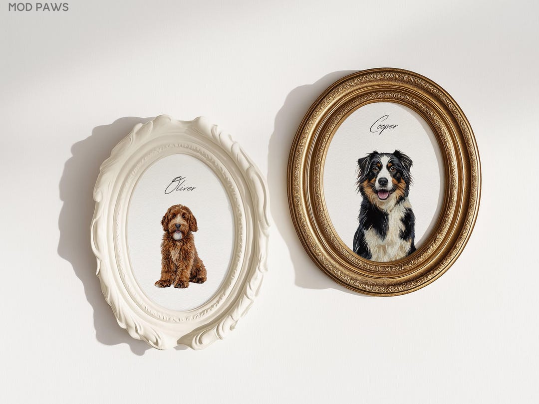 Watercolor or Oil Style Portrait From Photo – Personalized Dog & Cat ...